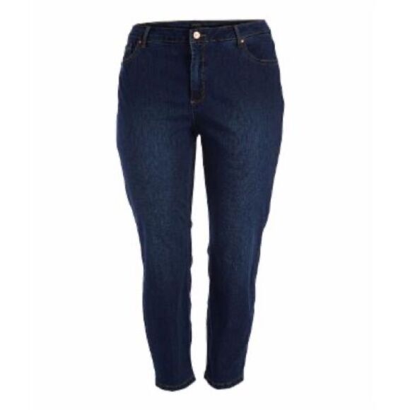 Jones New York Women's Denim Indigo Lexington Skinny Crop Jeans - Plus - Picture 1 of 2